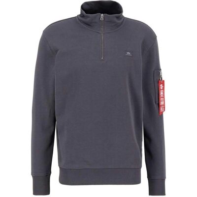 Pull à demi-zip Alpha Industries - Gris - Sweatshirt Pull à demi-zip Alpha Industries - Gris - Sweatshirt