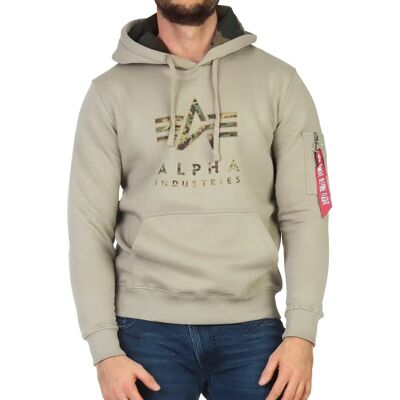 Sweat à Capuche Alpha Industries Homme - Camouflage - Coupe Regular Sweat à Capuche Alpha Industries Homme - Camouflage - Coupe Regular