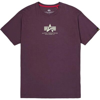 Alpha Industries Homme T-Shirt Basic Violet - T-Shirt Alpha Industries Homme T-Shirt Basic Violet - T-Shirt
