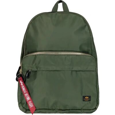 Alpha Industries Mochila Crew - Nylon Duradero - Verde Salvia Alpha Industries Mochila Crew - Nylon Duradero - Verde Salvia