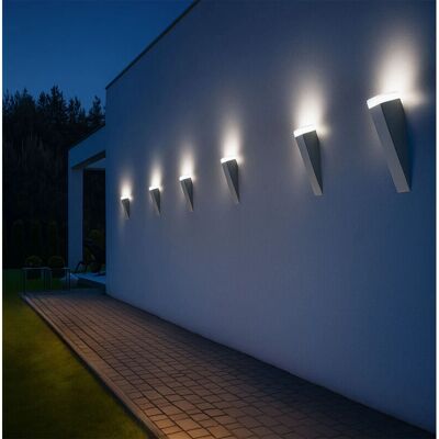 ETC-SHOP - Outdoor Wall Light - Silver - Stainless steel - 30,5x7,5x8,5 cm - Wall lamp ETC-SHOP - Outdoor Wall Light - Silver - Stainless steel - 30,5x7,5x8,5 cm - Wall lamp