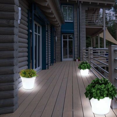 ETC-SHOP - Vaso di fiori LED solare - Decorazione giardino ETC-SHOP - Vaso di fiori LED solare - Decorazione giardino