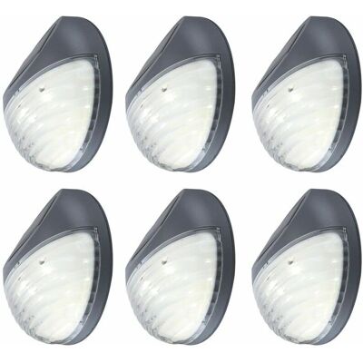 ETC-SHOP FenceLights6 - IP44 - rotonde - luci solari per recinto giardino ETC-SHOP FenceLights6 - IP44 - rotonde - luci solari per recinto giardino
