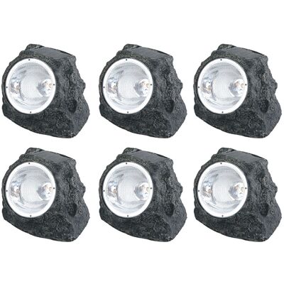 ETC-SHOP - Luci solari esterne - Grigio - Plastica - Set lampade ETC-SHOP - Luci solari esterne - Grigio - Plastica - Set lampade
