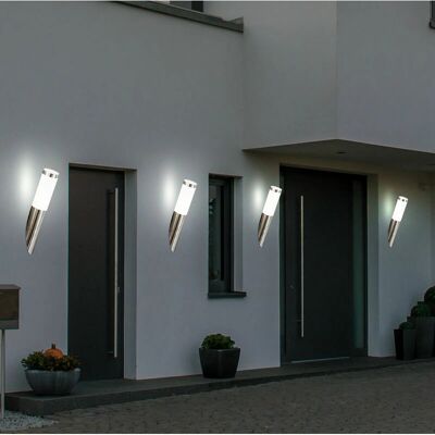 ETC-SHOP - Lampada parete esterni cilindrica - Argento - Acciaio inossidabile - Outdoor wall lamp ETC-SHOP - Lampada parete esterni cilindrica - Argento - Acciaio inossidabile - Outdoor wall lamp