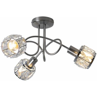 ETC-SHOP - Plafoniera cristallo cromato 3xLED ETC-SHOP - Plafoniera cristallo cromato 3xLED