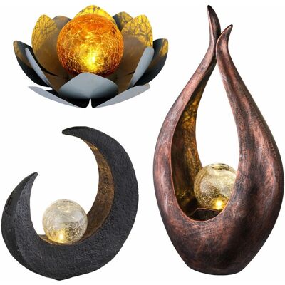 ETC-SHOP - Sfera bronzo lampade LED solari esterno ETC-SHOP - Sfera bronzo lampade LED solari esterno