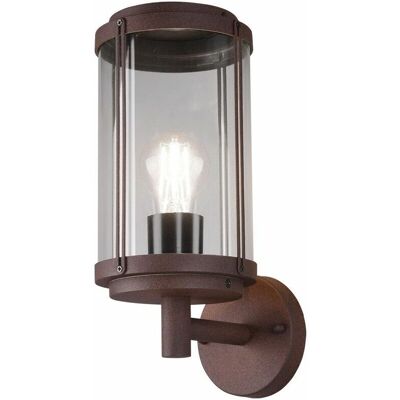 ETC-SHOP Outdoor wall light dimmable aluminum lantern Rust IP44 remote LED set ETC-SHOP Outdoor wall light dimmable aluminum lantern Rust IP44 remote LED set
