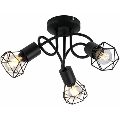 ETC-SHOP - Cage RGB LED - Nero - 36x20 cm - Lampada da soffitto ETC-SHOP - Cage RGB LED - Nero - 36x20 cm - Lampada da soffitto