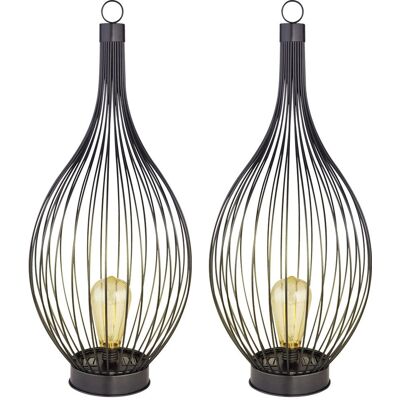 ETC-SHOP - Lanterna LED Solare Scendente - Design Filamento - Lampada ETC-SHOP - Lanterna LED Solare Scendente - Design Filamento - Lampada