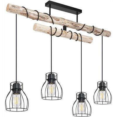 ETC-SHOP - Vintage Wood 4-Arm - Legno Naturale - Lampada a sospensione ETC-SHOP - Vintage Wood 4-Arm - Legno Naturale - Lampada a sospensione