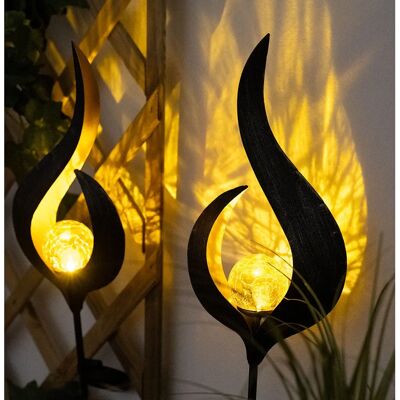 ETC-SHOP - Bastone solare da giardino - fiamma - Decorazione giardino ETC-SHOP - Bastone solare da giardino - fiamma - Decorazione giardino