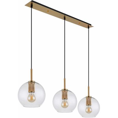 ETC-SHOP - Lampada a sospensione vetro 3 fiamme - 3 luci - sfere di vetro - Pendant lamp ETC-SHOP - Lampada a sospensione vetro 3 fiamme - 3 luci - sfere di vetro - Pendant lamp