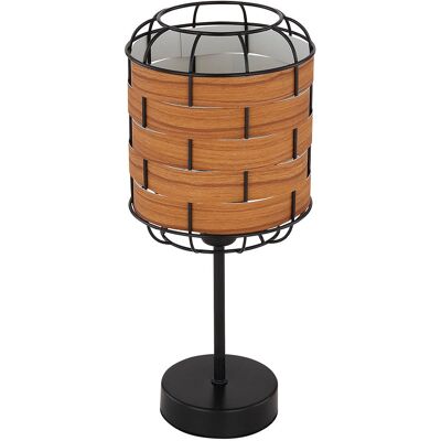 ETC-SHOP - Lampada boho legno - Nero - Marrone - Table lamp ETC-SHOP - Lampada boho legno - Nero - Marrone - Table lamp