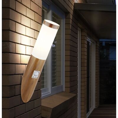 ETC-SHOP - PxA 7,6 - Stainless wood look - Lumina da parete esterna ETC-SHOP - PxA 7,6 - Stainless wood look - Lumina da parete esterna