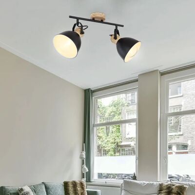 ETC-SHOP - Vintage - Wood-Effect - 2xE27 - Ceiling lamp ETC-SHOP - Vintage - Wood-Effect - 2xE27 - Ceiling lamp