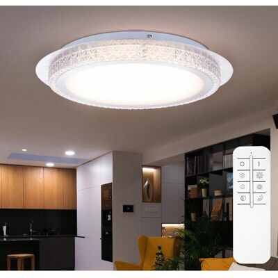 ETC-SHOP Lampada a soffitto LED Foglia d'argento - 45cm ETC-SHOP Lampada a soffitto LED Foglia d'argento - 45cm