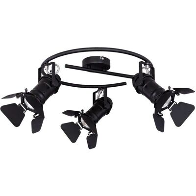 ETC-SHOP - TripleGU10 - 3x GU10 - Schwarz - Deckenleuchte ETC-SHOP - TripleGU10 - 3x GU10 - Schwarz - Deckenleuchte