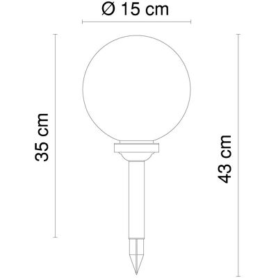 ETC-SHOP - Lampada solare giardino LED - Solar garden lamp ETC-SHOP - Lampada solare giardino LED - Solar garden lamp
