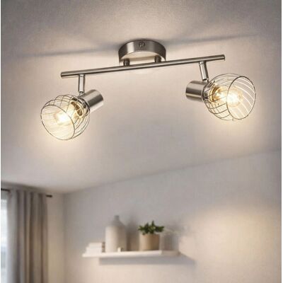 ETC-SHOP - Plafoniera soggiorno gabbia design - Chrome ETC-SHOP - Plafoniera soggiorno gabbia design - Chrome