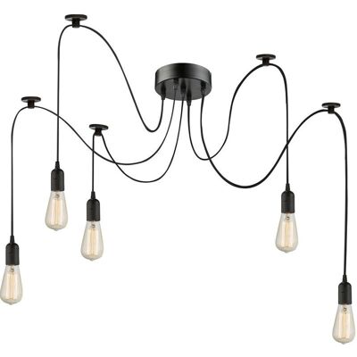 ETC-SHOP - Lampada a sospensione - design soggiorno - nero - Pendant lamp ETC-SHOP - Lampada a sospensione - design soggiorno - nero - Pendant lamp