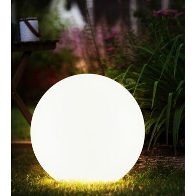 ETC-SHOP 3376-24 - Sfera bianca Ø20 cm - 62 cm di altezza - Luce LED solare esterna ETC-SHOP 3376-24 - Sfera bianca Ø20 cm - 62 cm di altezza - Luce LED solare esterna