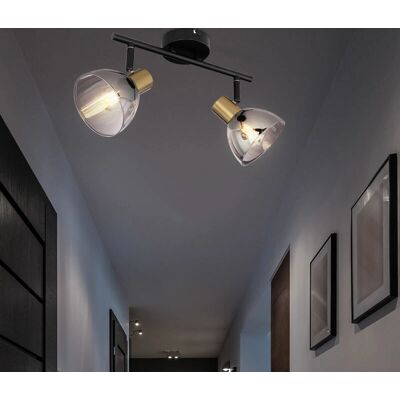 ETC-SHOP - Faretto da soffitto 2 fiamme - Schwarz - Deckenleuchte ETC-SHOP - Faretto da soffitto 2 fiamme - Schwarz - Deckenleuchte