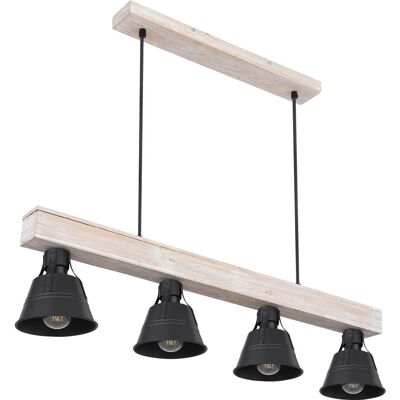ETC-SHOP - Günther - Legno chiaro - Nero - Plafoniera ETC-SHOP - Günther - Legno chiaro - Nero - Plafoniera