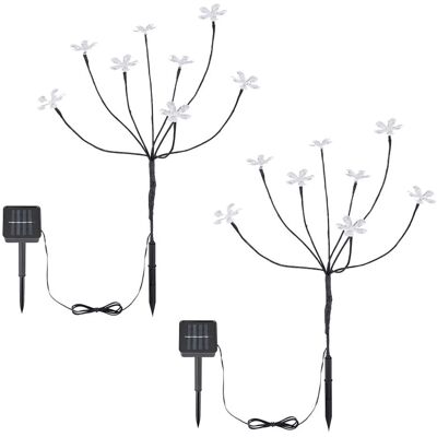 ETC-SHOP - Flower Solar Lights - Silber Blau - 60x60x62 cm - Outdoor Solar Lights ETC-SHOP - Flower Solar Lights - Silber Blau - 60x60x62 cm - Outdoor Solar Lights