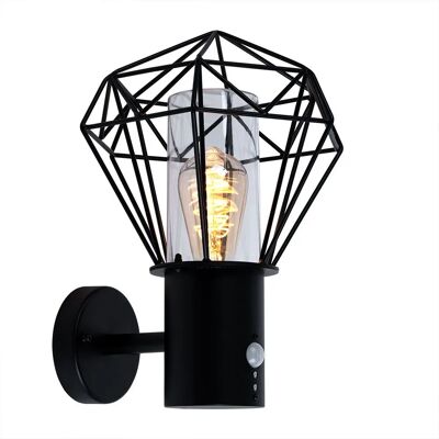 ETC-SHOP - Outdoor motion sensor wall light - Black - Stainless steel - Wall lamp ETC-SHOP - Outdoor motion sensor wall light - Black - Stainless steel - Wall lamp