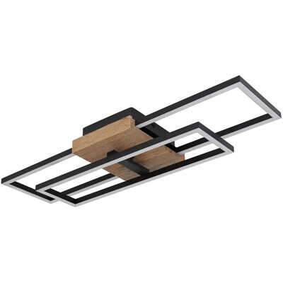 ETC-SHOP - Lampada da soffitto effetto legno - Schwarz - Holzoptik - Deckenleuchte ETC-SHOP - Lampada da soffitto effetto legno - Schwarz - Holzoptik - Deckenleuchte