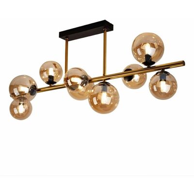 ETC-SHOP Amber Glas Kugel Deckenlampe - Deckenleuchte ETC-SHOP Amber Glas Kugel Deckenlampe - Deckenleuchte