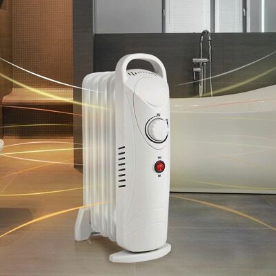 ETC-SHOP - Radiatore ad olio - Bianco - 500W - Riscaldatore ETC-SHOP - Radiatore ad olio - Bianco - 500W - Riscaldatore