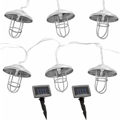 ETC-SHOP - Catena luminosa a LED solare da esterno - argento ETC-SHOP - Catena luminosa a LED solare da esterno - argento