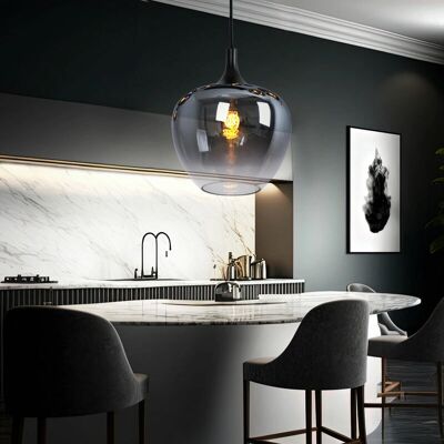 ETC-SHOP - Bulbo - Rauchglas - schwarz - Pendelleuchte ETC-SHOP - Bulbo - Rauchglas - schwarz - Pendelleuchte