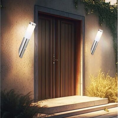 ETC-SHOP - Outdoor Wall Light - Edelstahl - Opalglas - Licht ETC-SHOP - Outdoor Wall Light - Edelstahl - Opalglas - Licht