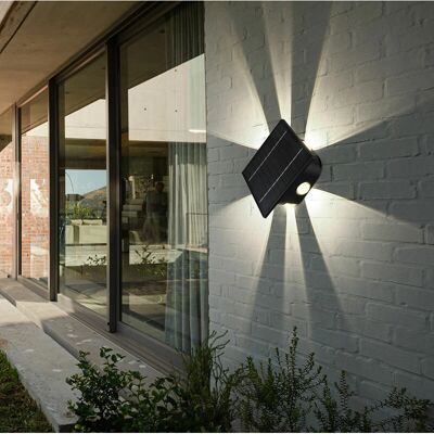 ETC-SHOP - Solar Black Square - 1x60lm - Outdoor-Wandbeleuchtung ETC-SHOP - Solar Black Square - 1x60lm - Outdoor-Wandbeleuchtung