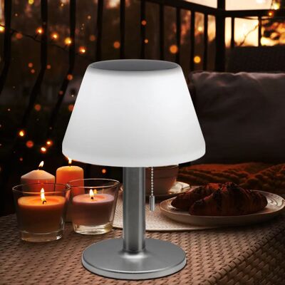ETC-SHOP - Solar IP44 - Argento - LED 220lm - Lampada da tavolo ETC-SHOP - Solar IP44 - Argento - LED 220lm - Lampada da tavolo