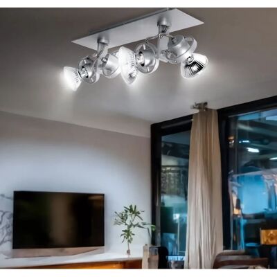 ETC-SHOP - 4x GU10 Silver - 32x9x14,5 cm - Plafoniera ETC-SHOP - 4x GU10 Silver - 32x9x14,5 cm - Plafoniera
