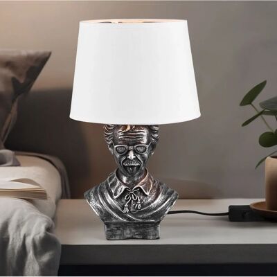 ETC-SHOP - Lampada da tavolo in ceramica - Paralume bianco - Lampada da tavolo ETC-SHOP - Lampada da tavolo in ceramica - Paralume bianco - Lampada da tavolo