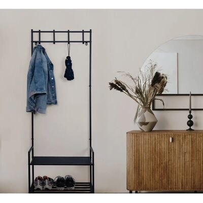 ETC-SHOP - guardaroba con scarpiera - Nero - Wardrobe ETC-SHOP - guardaroba con scarpiera - Nero - Wardrobe