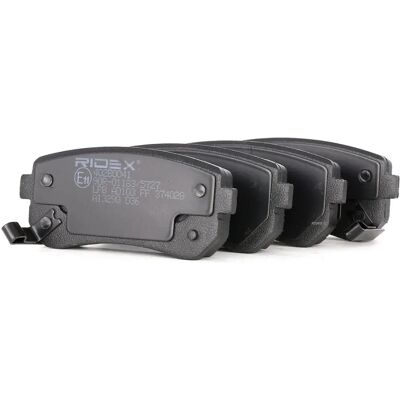 RIDEX Remblokkenset Hyundai/Kia - Achterzijde, Slijtage-indicator, 16mm Schijf RIDEX Remblokkenset Hyundai/Kia - Achterzijde, Slijtage-indicator, 16mm Schijf