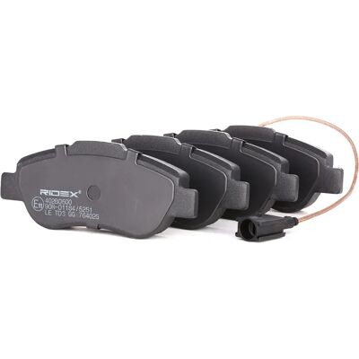 RIDEX Ford Fiat Voorrijwielremblokken Set - Remschijf - Voertuigtype RIDEX Ford Fiat Voorrijwielremblokken Set - Remschijf - Voertuigtype