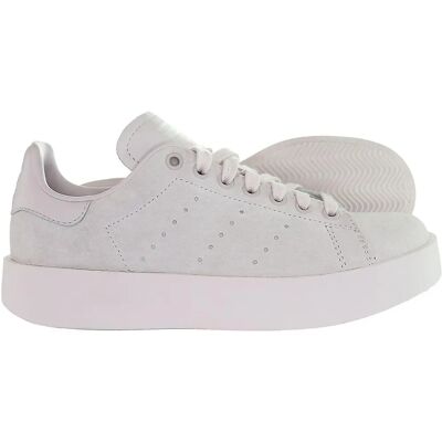 Adidas Stan Smith Bold Laarzen met Veters Grijs Leer Dames Sneakers Adidas Stan Smith Bold Laarzen met Veters Grijs Leer Dames Sneakers