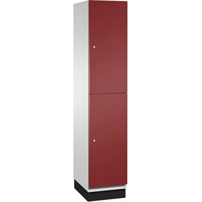 Armoire Cambio - 2 compartiments, gris clair / rouge rubis Armoire Cambio - 2 compartiments, gris clair / rouge rubis