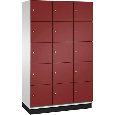 C+P Cambio Stahl-Schrankschrank - 15 Fächer - Rote Türen C+P Cambio Stahl-Schrankschrank - 15 Fächer - Rote Türen