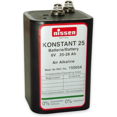 Nissen 4R25 6V 28Ah Zinc-Air Battery - Battery Nissen 4R25 6V 28Ah Zinc-Air Battery - Battery
