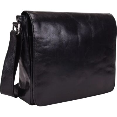 Leonhard Heyden Cambridge Leder-Umhängetasche - 32cm, Schwarz Leonhard Heyden Cambridge Leder-Umhängetasche - 32cm, Schwarz