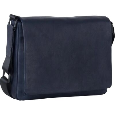 Leonhard Heyden Den Haag Leder-Umhängetasche - Blau, 32cm Leonhard Heyden Den Haag Leder-Umhängetasche - Blau, 32cm