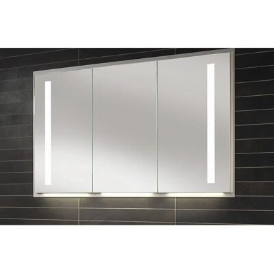 Sanipa Reflection Aluminium-Wandeinbau-Spiegelschrank WILMA 125 mit LED-Beleuchtung Sanipa Reflection Aluminium-Wandeinbau-Spiegelschrank WILMA 125 mit LED-Beleuchtung